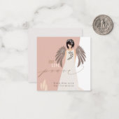 MINI SIZE Joy Love Peace Angel Holiday Kaart Notitiekaartje (Voorkant / Achterkant in situ)