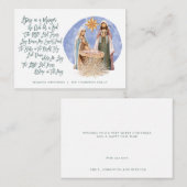 MINI SIZE Nativiteitsscène weg in een woedende fee Notitiekaartje (Voorkant / Achterkant)