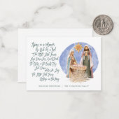 MINI SIZE Nativiteitsscène weg in een woedende fee Notitiekaartje (Voorkant / Achterkant in situ)