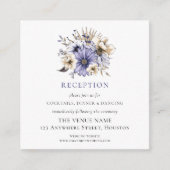 MINI SIZE Paarse Florals Weddenschap Informatiekaartje (Voorkant)