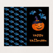 MINI SIZE Spooky Happy Halloween Classroom Kaart Visitekaartje (Buitenkant ongevouwen)