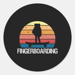 Mini Skateboard Vinger Vingerbord Ronde Sticker
