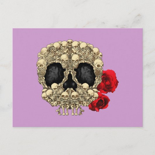 Mini Skeletons Suikerhuid Briefkaart (Voorkant)