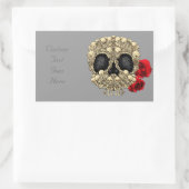 Mini Skeletons Suikerhuid Rechthoekige Sticker (Tas)