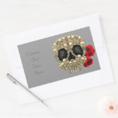 Mini Skeletons Suikerhuid Rechthoekige Sticker (Envelop)