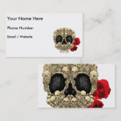 Mini Skeletons Suikerhuid Visitekaartje (Voorkant / Achterkant)