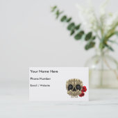 Mini Skeletons Suikerhuid Visitekaartje (Staand voorkant)