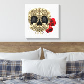 Mini-skeletten suikerschedel canvas afdruk (Insitu (Slaapkamer))