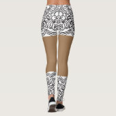 Mini Skirt Lace Beige Leggings-XS-XL Leggings (Achterkant)