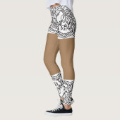 Mini Skirt Lace Beige Leggings-XS-XL Leggings (Links)