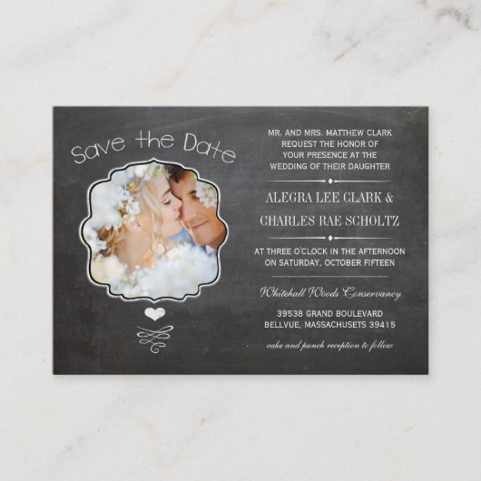 Mini Sla de datumkaarten op - met al uw informatie Klantenkaartje (Voorkant)