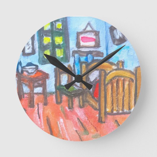 Mini slaapkamer van Van Gogh Ronde Klok (Voorkant)
