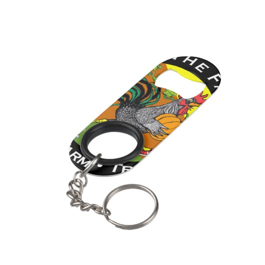 Mini Sleutelhanger Loop / Draai de flesopening van Sleutelhanger Flessenopener (Achterkant Gekanteld)