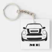 MINI-Sleutelhanger - tweesnijdend vierkant Sleutelhanger (Voorkant)