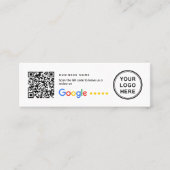 Mini Small QR Code Google Review Business Inserts Visitekaartje (Voorkant)