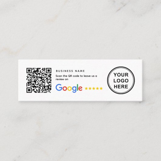 Mini Small QR Code Google Review Business Inserts Visitekaartje (Voorkant)