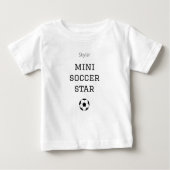 Mini Soccer Star Custom Baby Name Outfit (Voorkant)