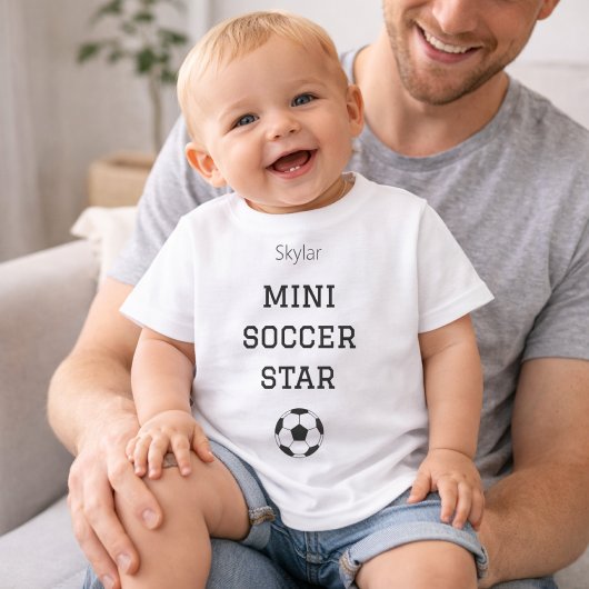 Mini Soccer Star Custom Baby Name Outfit