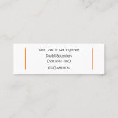 Mini speeldatum die we graag willen ophangen contactkaartje (Achterkant)