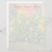 Mini Springtime Garden Briefhoofd Ontwerp (Voorkant / Achterkant)