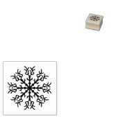 Mini stamp snowflake rubberstempel (Gestempeld)