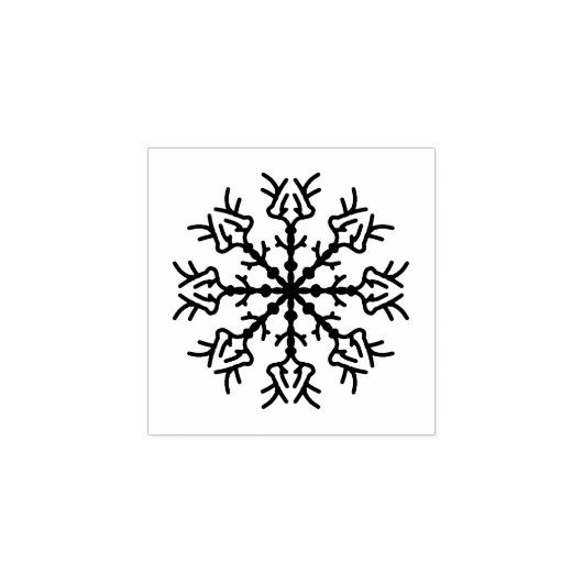 Mini stamp snowflake rubberstempel (Afrduk)