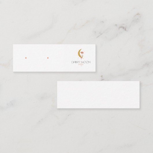 Mini Stekkaart met gaten Mini Visitekaartje (Voorkant / Achterkant)