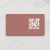 Mini Stof Rozenhout Bloem QR Code Insteek Informatiekaartje (Achterkant)