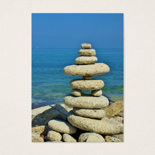 Mini Stone Stack Design Visitekaartjes (Voorkant)