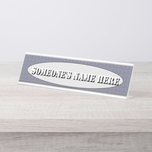 Mini Stone Tiles door Kenneth Yoncich Bureau Naambordje (Voorkant)