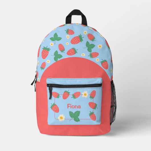 Mini Strawberry Blossom personaliseerbaar Bedrukte Rugzak (Voorkant)
