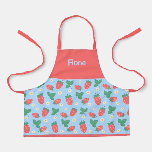 Mini Strawberry Blossom personaliseerbaar Schort (Voorkant)
