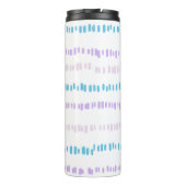 Mini Strepen Patroon Turquoise Paars Roze Thermosbeker (Achterkant)