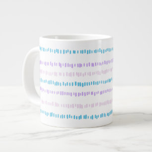 Mini Strokes Pattern Turquoise Paarse Roze Grote Koffiekop