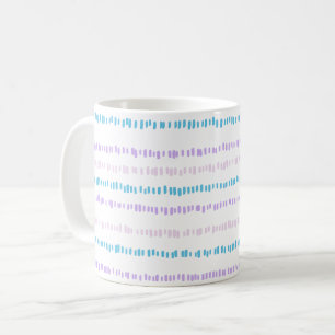 Mini Strokes Pattern Turquoise Paarse Roze Koffiemok