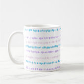 Mini Strokes Pattern Turquoise Paarse Roze Koffiemok (Links)