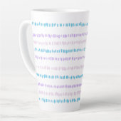 Mini Strokes Pattern Turquoise Paarse Roze Latte Mok (Linkerhoek)