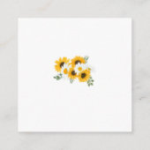 MINI Sunflower Weddenschappen Reception Details Informatiekaartje (Achterkant)