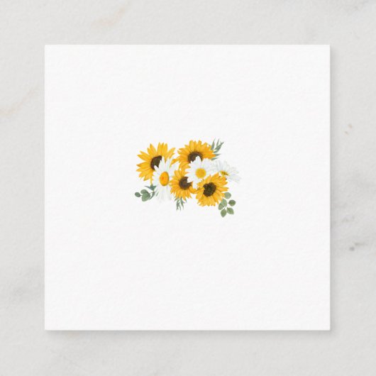 MINI Sunflower Weddenschappen Reception Details Informatiekaartje (Achterkant)