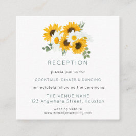 MINI Sunflower Weddenschappen Reception Details Informatiekaartje