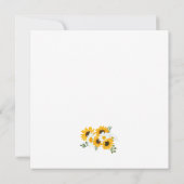 MINI Sunflower Wedding Evening Party Invite Notitiekaartje (Achterkant)
