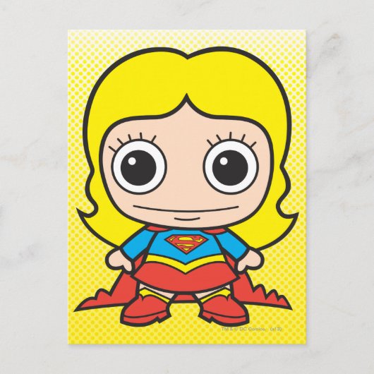 Mini Supergirl Briefkaart (Voorkant)