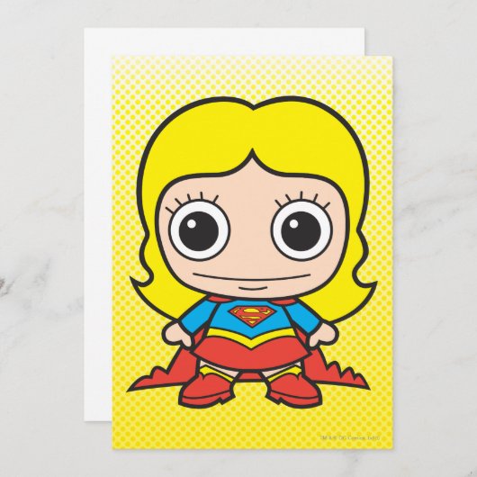 Mini Supergirl Kaart (Voorkant / Achterkant)