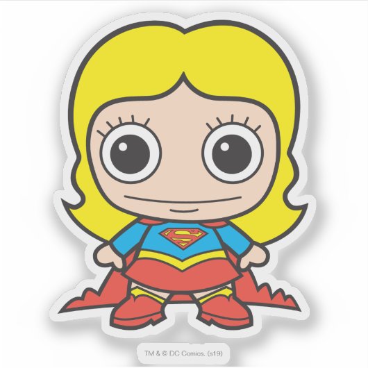 Mini Supergirl Sticker (Voorkant)