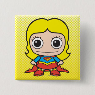 Mini Supergirl Vierkante Button 5,1 Cm
