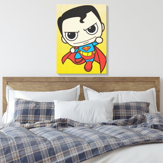 Mini Superman Flying Canvas Afdruk (Insitu (Slaapkamer))