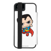 Mini Superman Flying Incipio iPhone Portemonnee Hoesje (Agenda Achterkant)
