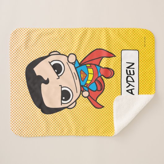 Mini Superman Flying Sherpa Deken (Voorkant (horizontaal))