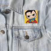 Mini Superman Flying Vierkante Button 5,1 Cm (In situ)