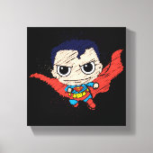 Mini Superman Sketch Canvas Afdruk (Voorkant)
